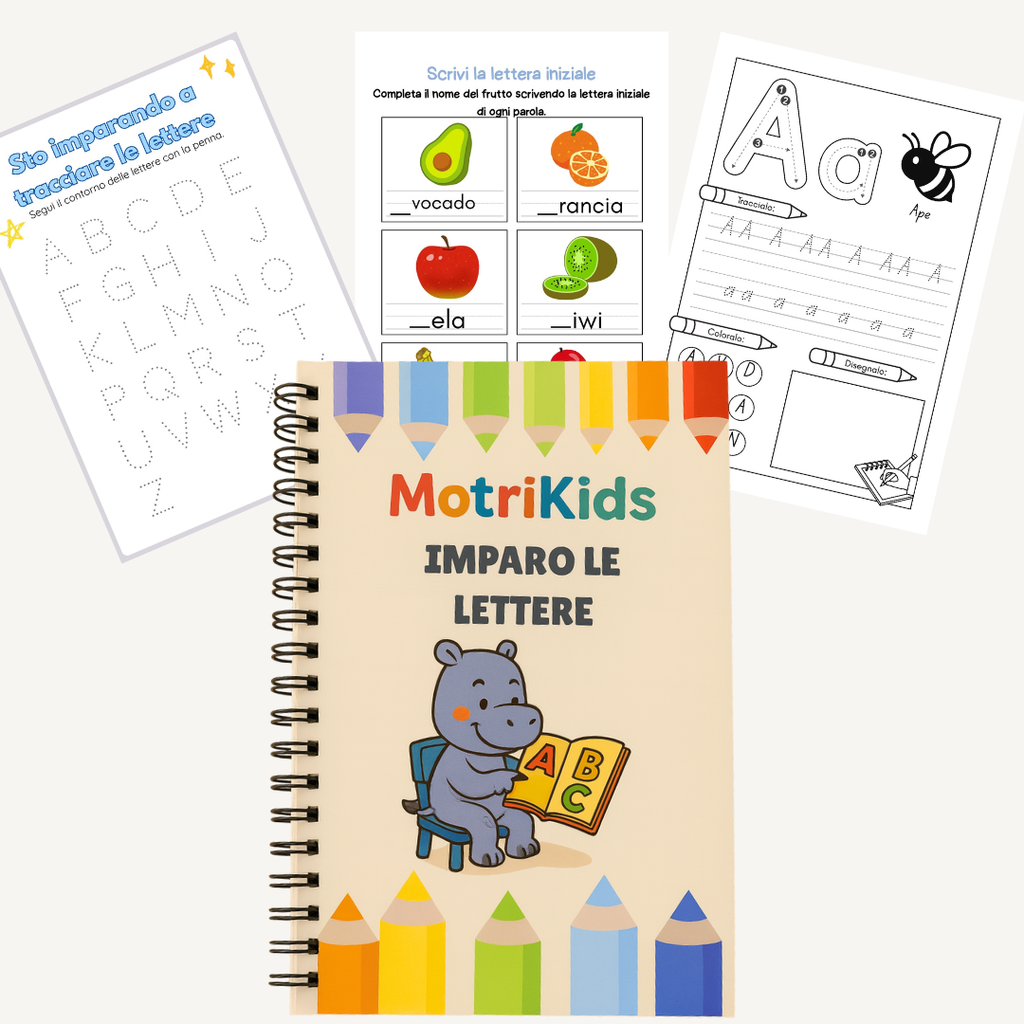 MotriKids – Il Mio Quaderno digitale di Attività (2–6 Anni) Impara Giocando!