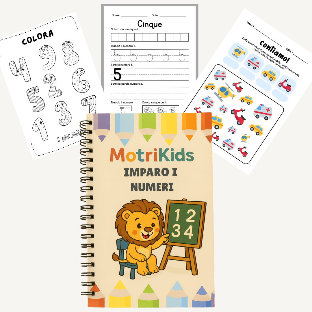 MotriKids – Il Mio Quaderno di Attività (2–6 Anni) Impara Giocando!